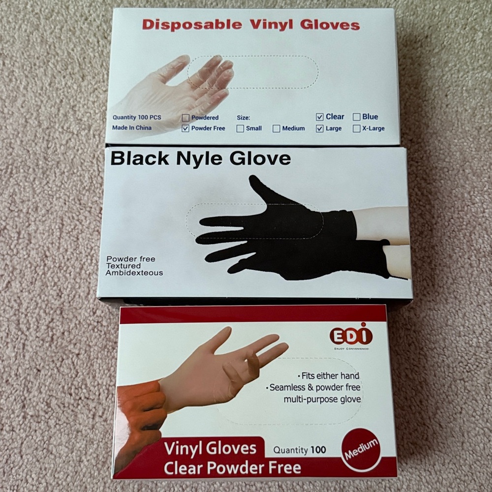 3 x 100 Count Gloves
